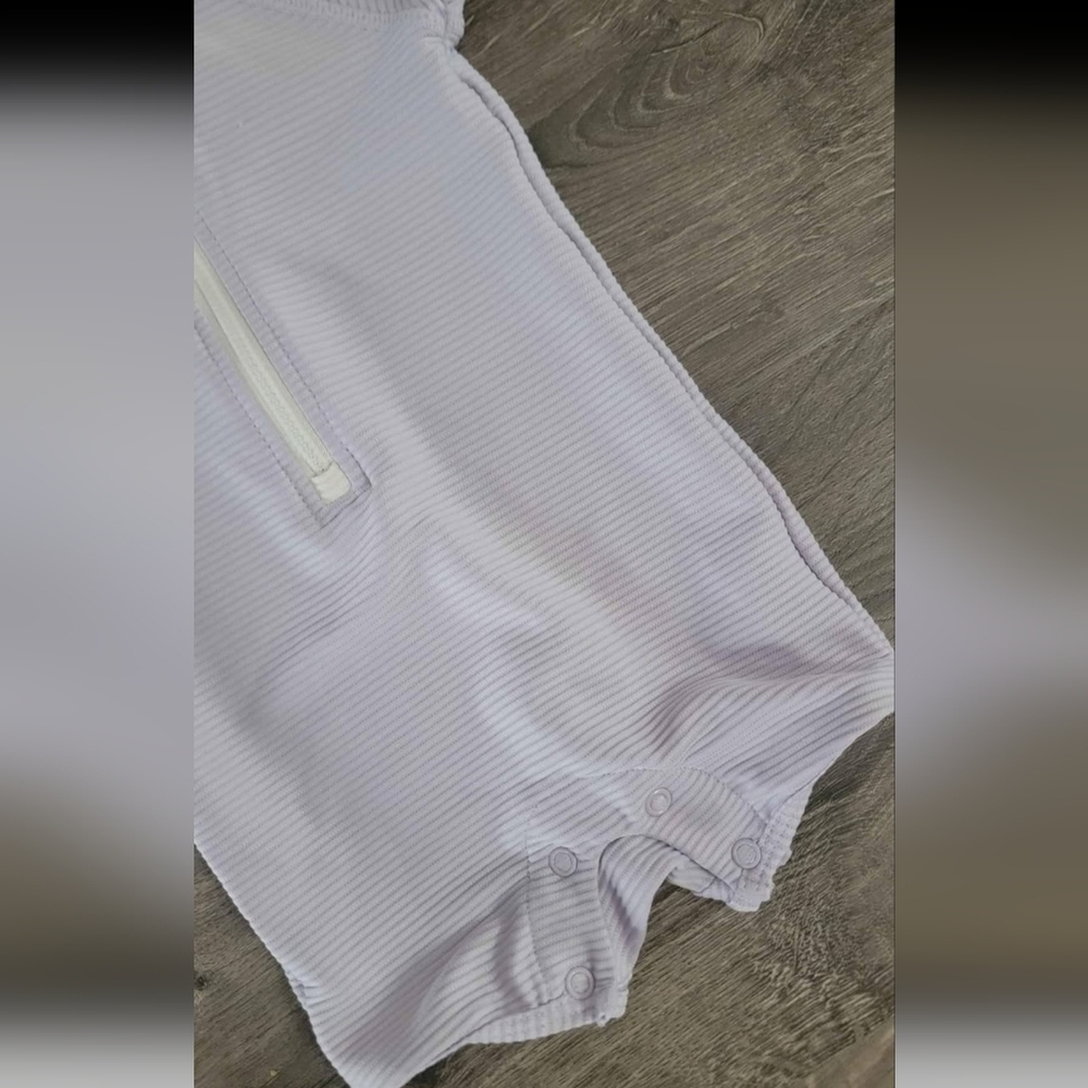 LC Lauren Conrad Baby Girl Ribbed Rashguard Size 6m - Picture 3 of 4